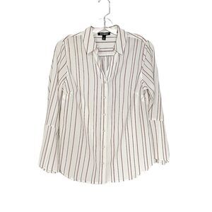 🟢Roz & Ali Ivory Bell Sleeve Button Down Blouse S